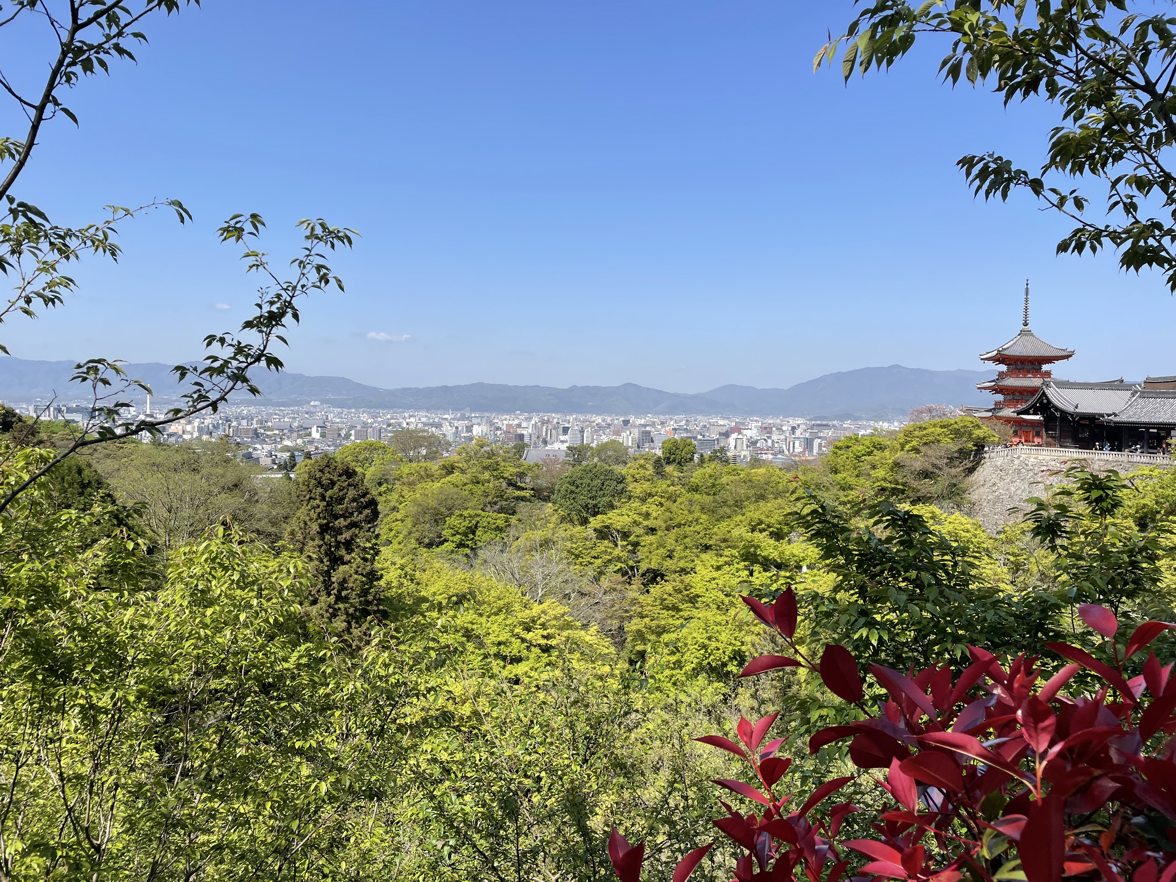 View towards downtown from Kiyomizu-Dera
