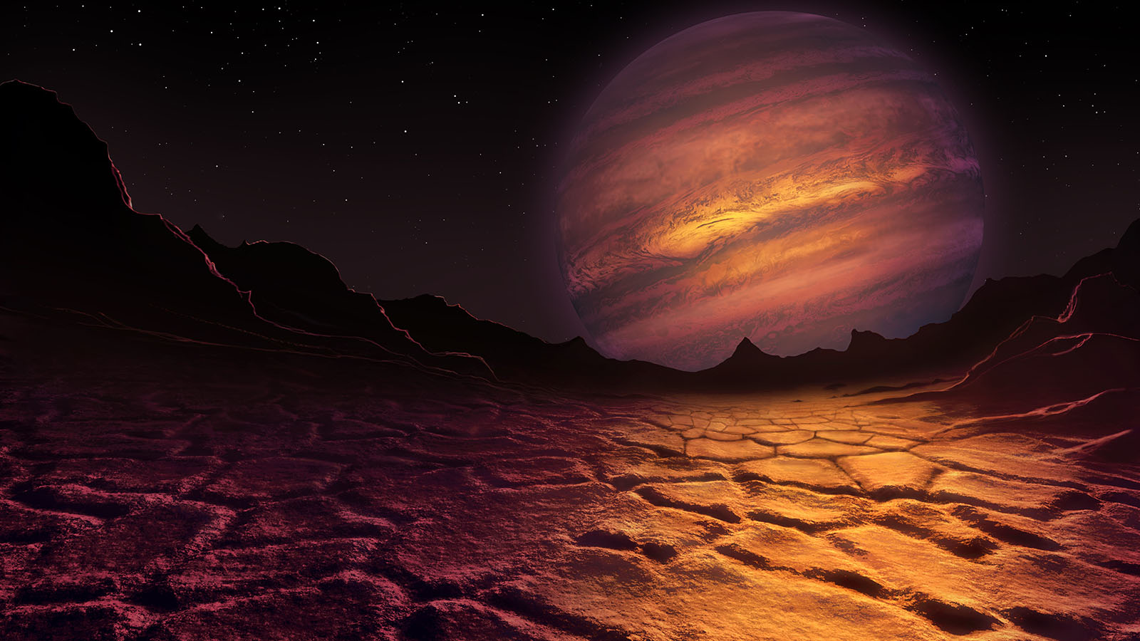 Art: View from planet around a brown dwarf